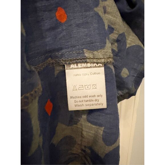 Alembika Bluebell Cotton Voile Trapeze Dress Floral Lagenlook size 14 - 16 $320 - Picture 12 of 12